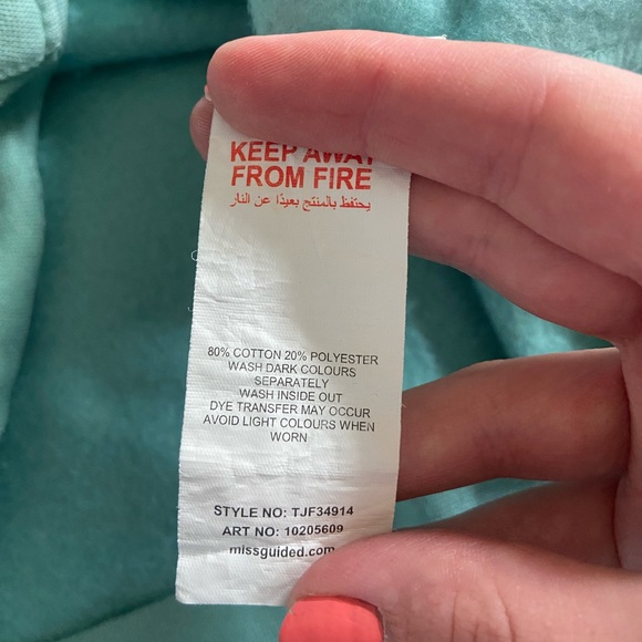 🔸 Missguided 🔸 basic teal hoodie - Picture 5 of 7